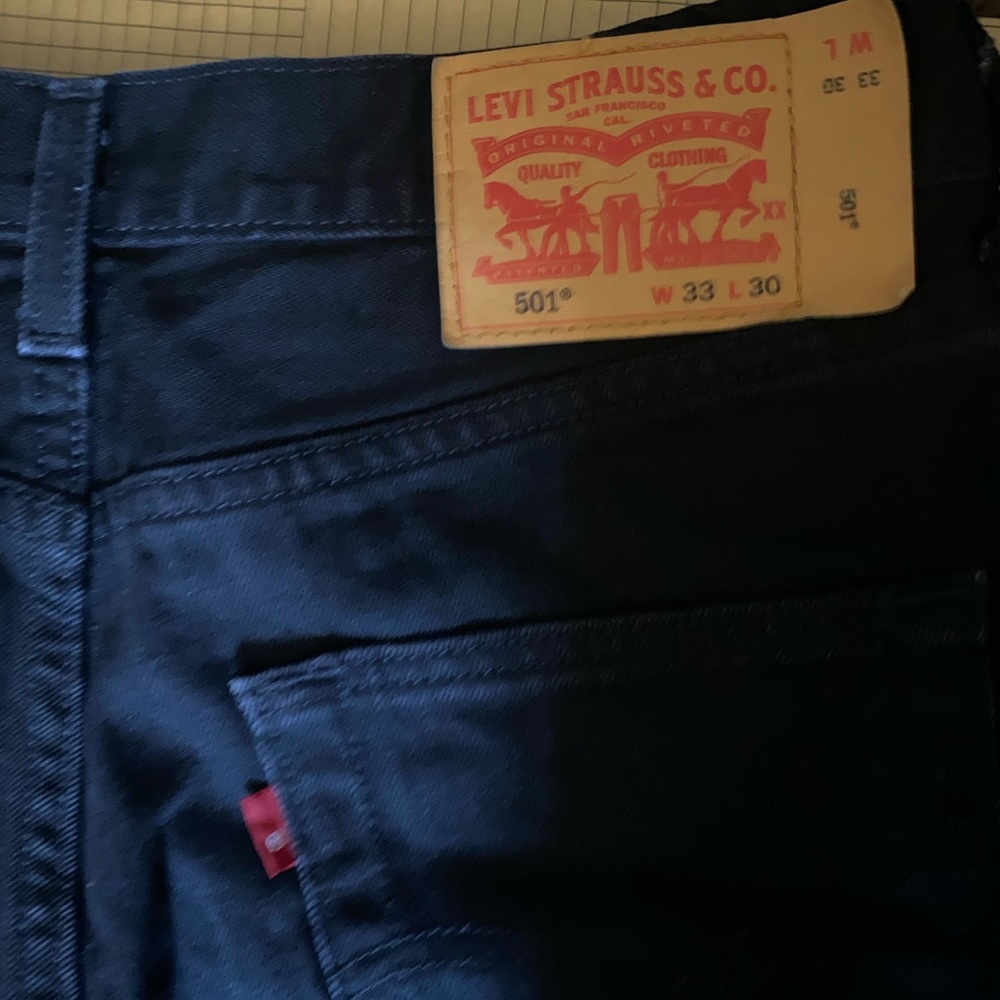 Black Levi denim 501 jeans